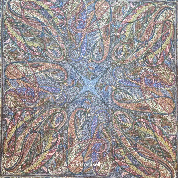 Vintage Liberty Silk Scarf Hand Rolled - Picture 13 of 14